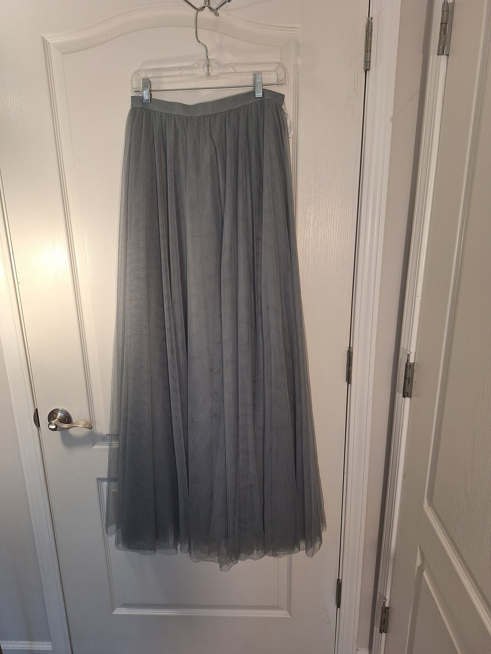 Revelry Gray Maxi Tulle Skirt